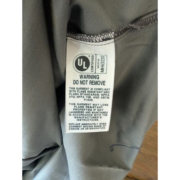 NWT WRANGLER FR Work Shirt Men’s 3XT – Gray Western Snap Flame-Resistant Cotton - Picture 4 of 4